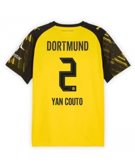 Billige Fotballdrakt Borussia Dortmund Yan Couto #2 Replika Hjemmedrakt 2025-26 Kortermet